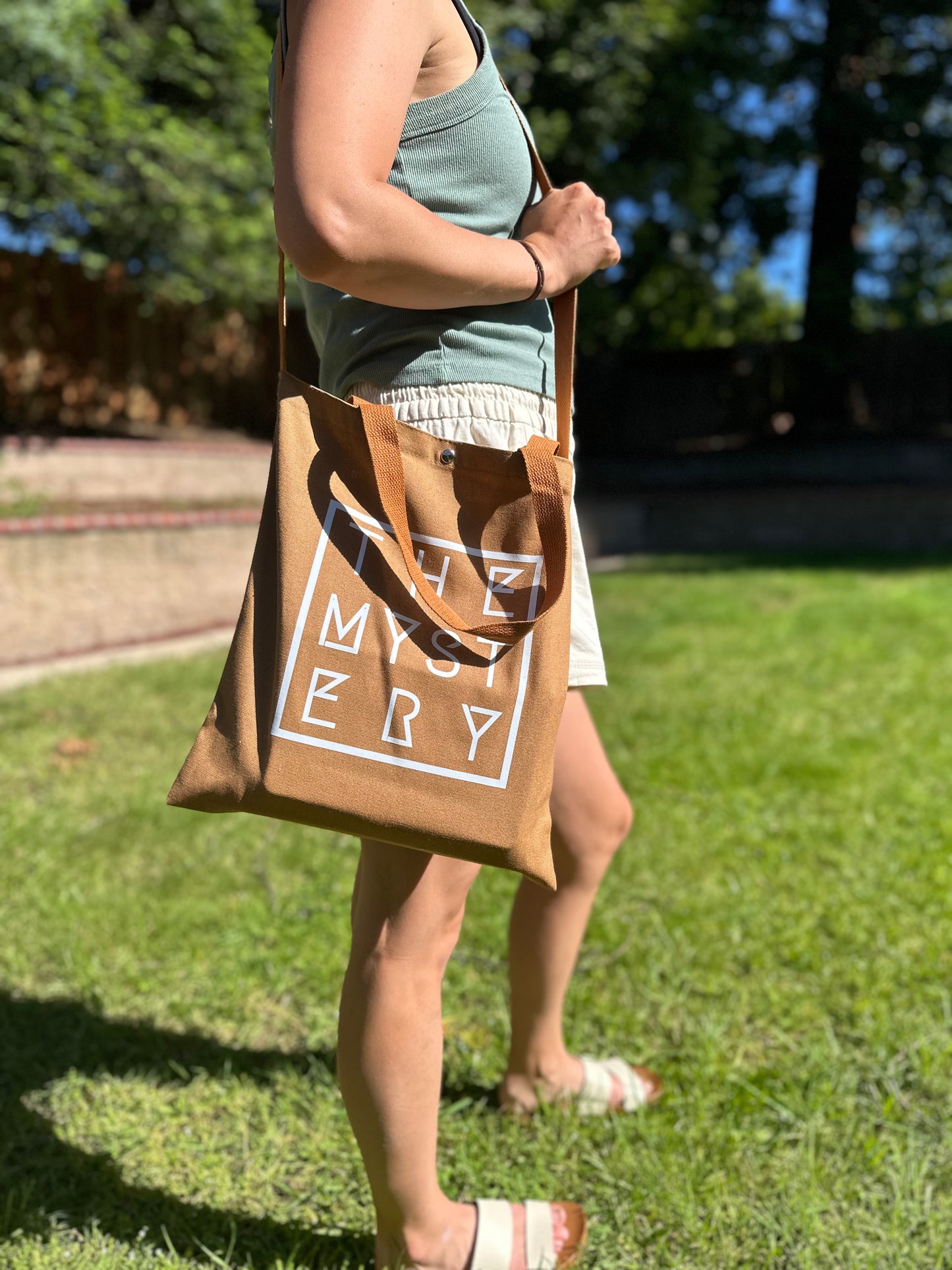 Square Patch Canvas Tote